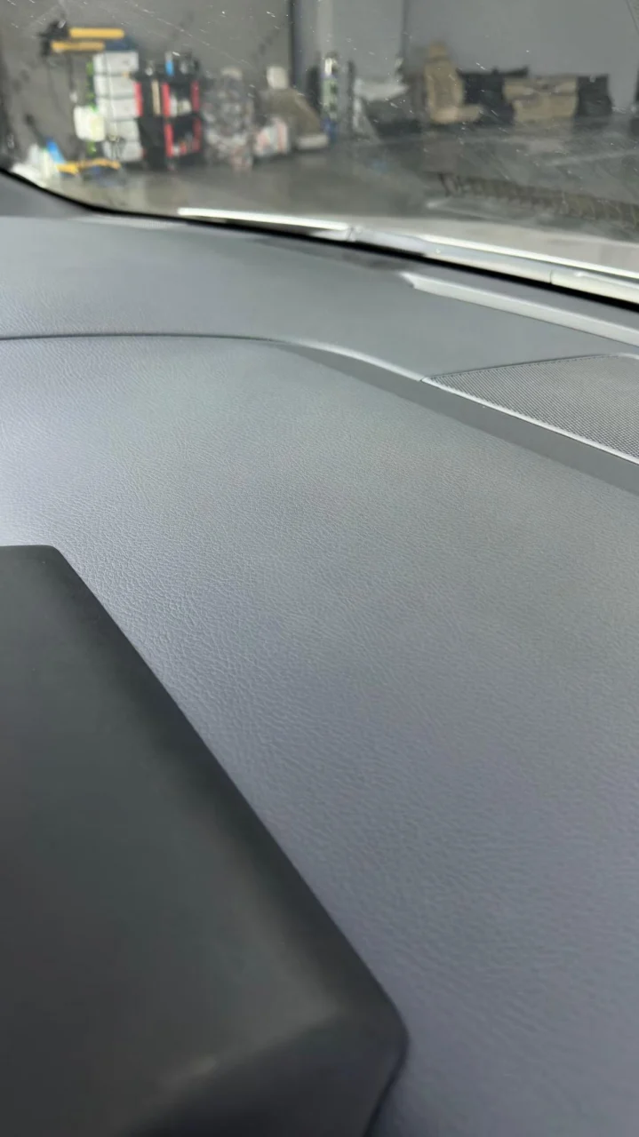Vehicle dashboard interior repair detail