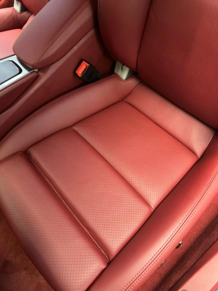 Leather seat after repair